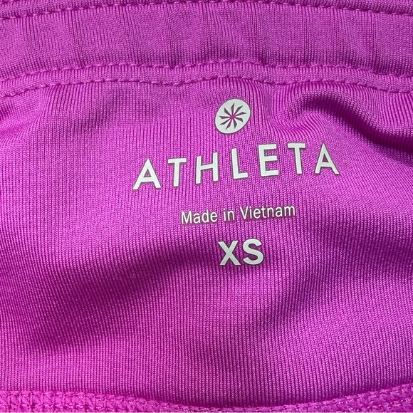 Athleta Purple Athletic Leggings Size XS Back Zip Pocket Yoga Run - Picture 5 of 8